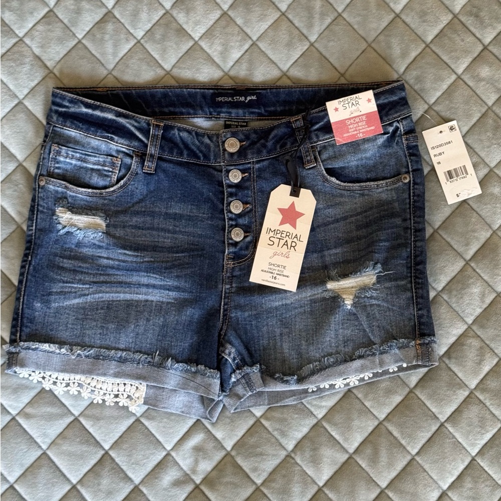 Imperial Star Girls’ Blue Denim Shorts